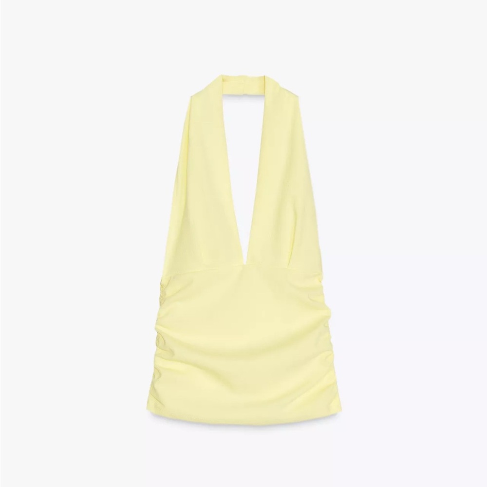 ZARA | ruched halter top